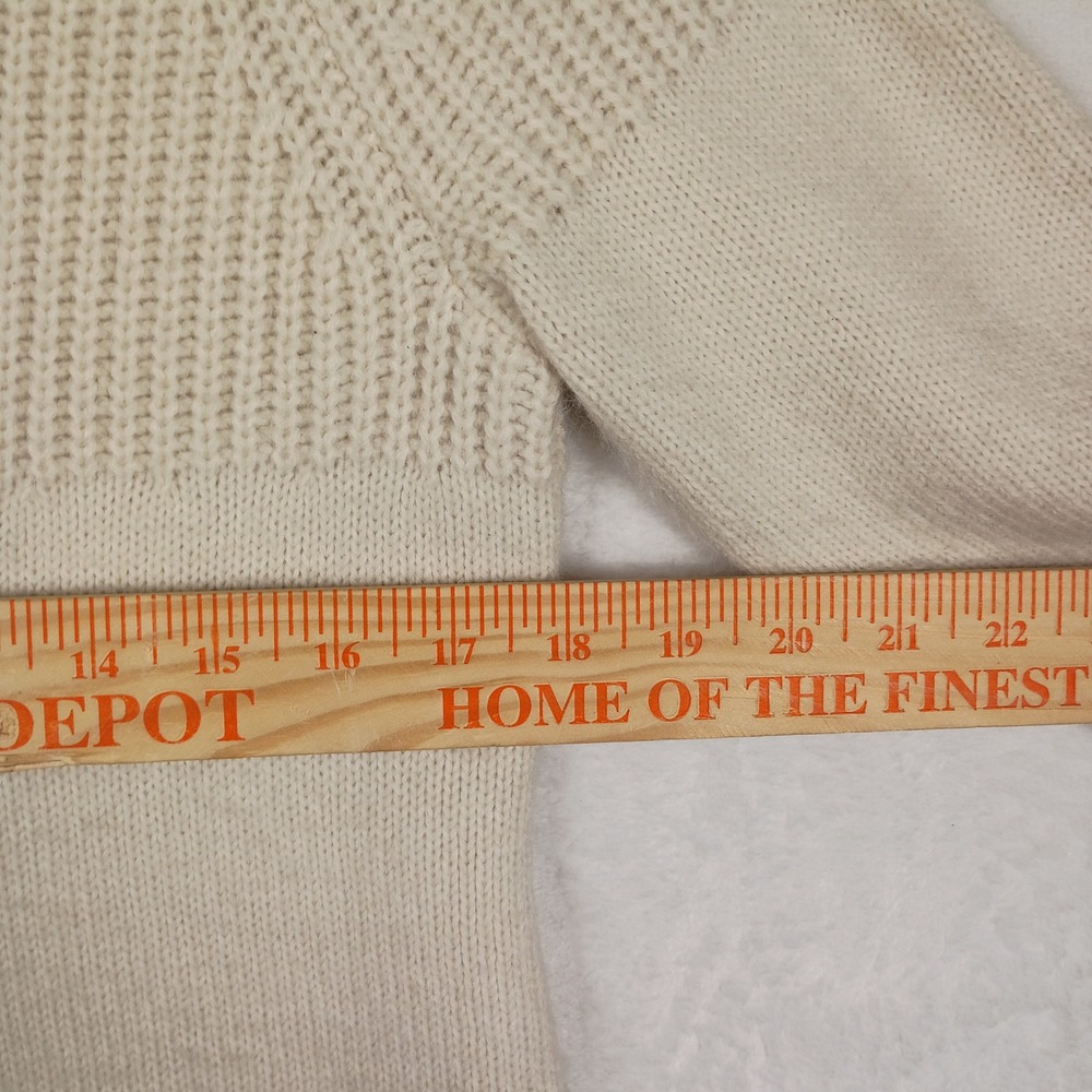 Caslon Turtleneck Sweater Womens Small Cream Textured Knit Cottage Soft - Picture 5 of 6